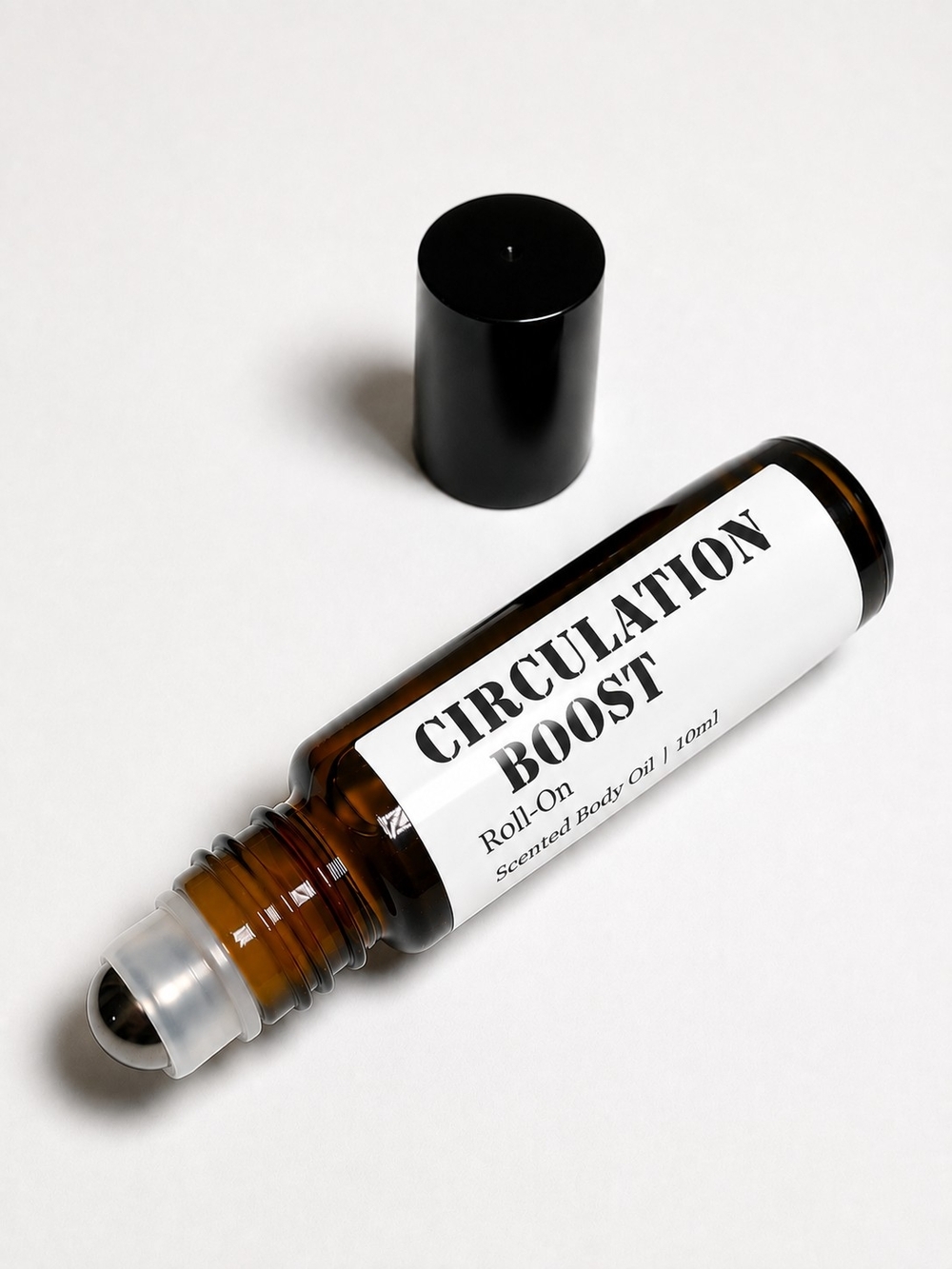 Circulation Boost Roll-On Essential Oil — Amber Brown